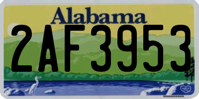 AL license plate 2AF3953