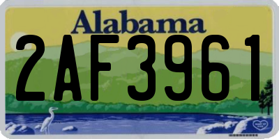 AL license plate 2AF3961