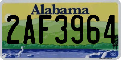 AL license plate 2AF3964