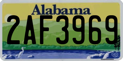 AL license plate 2AF3969