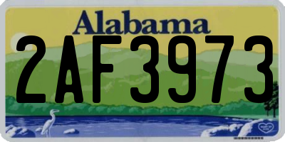 AL license plate 2AF3973