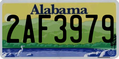 AL license plate 2AF3979
