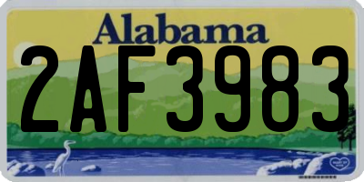 AL license plate 2AF3983