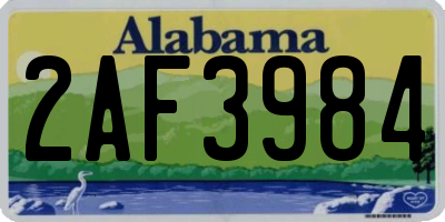 AL license plate 2AF3984