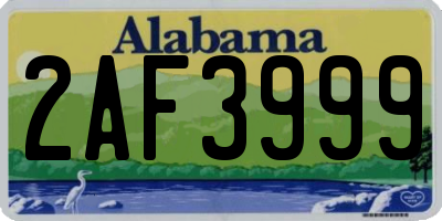AL license plate 2AF3999