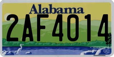 AL license plate 2AF4014
