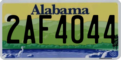 AL license plate 2AF4044