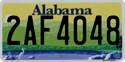 AL license plate 2AF4048