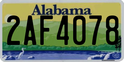 AL license plate 2AF4078
