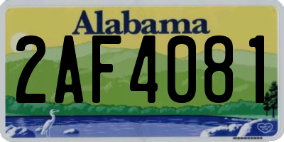 AL license plate 2AF4081