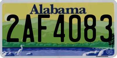 AL license plate 2AF4083