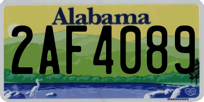 AL license plate 2AF4089