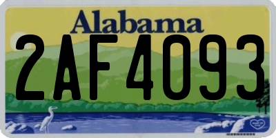 AL license plate 2AF4093