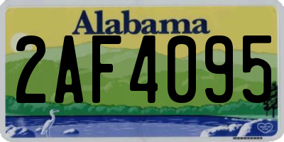 AL license plate 2AF4095