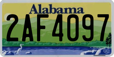AL license plate 2AF4097