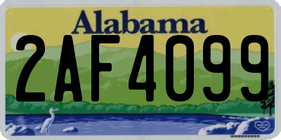 AL license plate 2AF4099