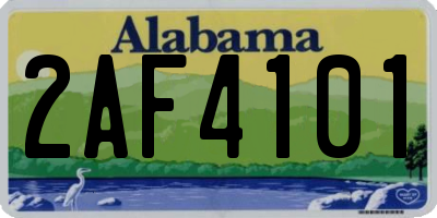 AL license plate 2AF4101