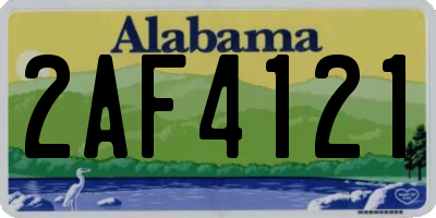 AL license plate 2AF4121