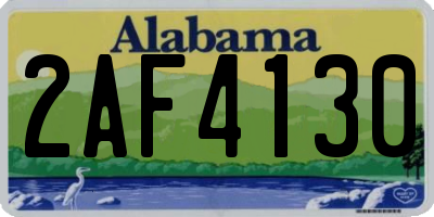 AL license plate 2AF4130