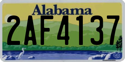 AL license plate 2AF4137