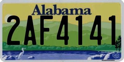 AL license plate 2AF4141