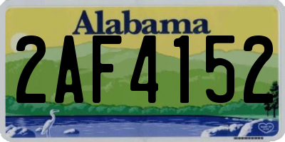 AL license plate 2AF4152