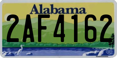 AL license plate 2AF4162