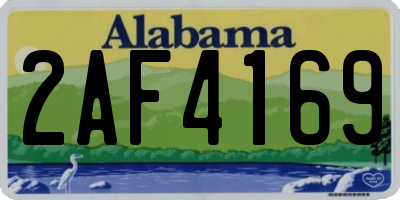 AL license plate 2AF4169