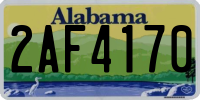 AL license plate 2AF4170