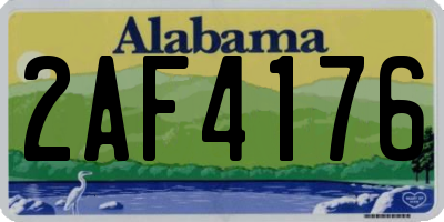 AL license plate 2AF4176