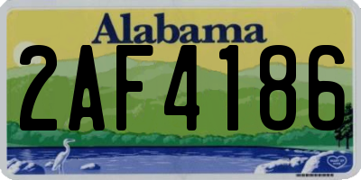 AL license plate 2AF4186