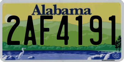 AL license plate 2AF4191