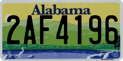 AL license plate 2AF4196