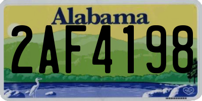 AL license plate 2AF4198