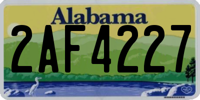 AL license plate 2AF4227