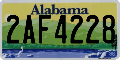 AL license plate 2AF4228