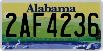 AL license plate 2AF4236