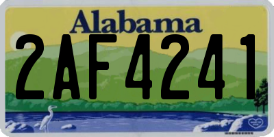AL license plate 2AF4241