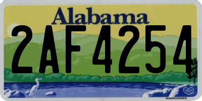 AL license plate 2AF4254