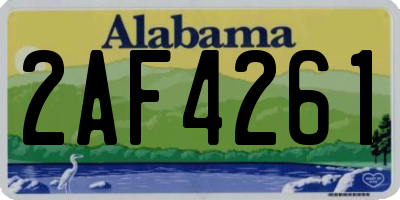 AL license plate 2AF4261