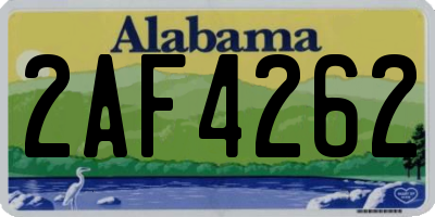 AL license plate 2AF4262