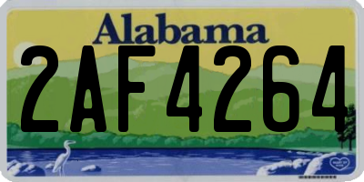 AL license plate 2AF4264