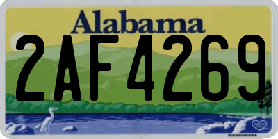 AL license plate 2AF4269