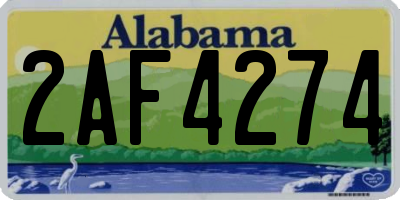 AL license plate 2AF4274