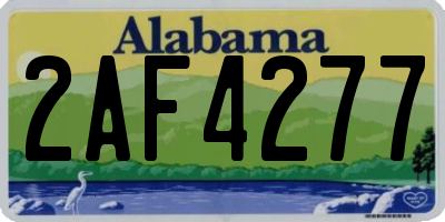 AL license plate 2AF4277