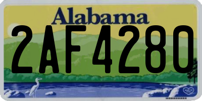 AL license plate 2AF4280