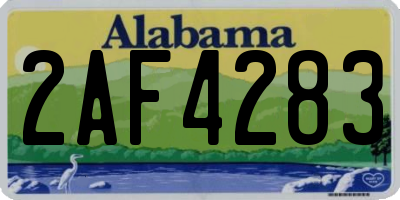 AL license plate 2AF4283