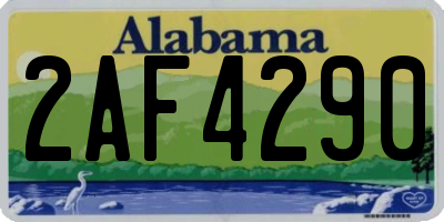 AL license plate 2AF4290