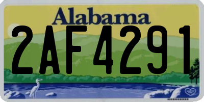 AL license plate 2AF4291