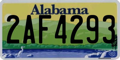 AL license plate 2AF4293